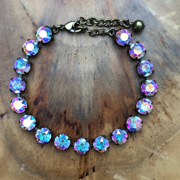 Aurora Borealis Crystal Tennis Bracelet - Picture 13 of 13